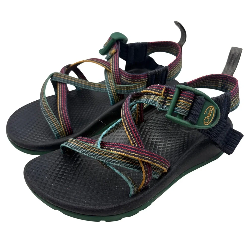 Chaco Z/1 Ecotread Sandals Kids Size 12 Rainbow Strappy Hiking Shoes Gorpcore